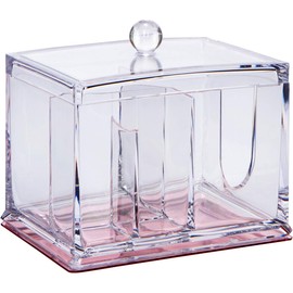 GROOVI BEAUTY | Frenchy | Almacena y organiza productos de maquillaje, herramientas de belleza, suministros de computadora. Unidad multitareas con 4 compartimentos con una tapa extraíble para mantener los accesorios limpios y libres de polvo