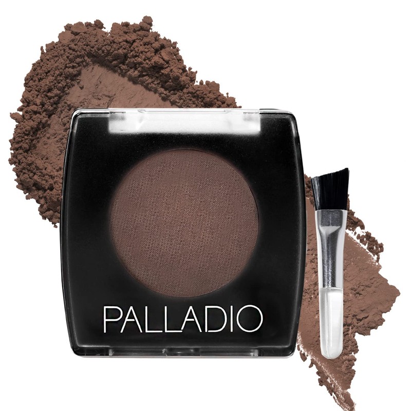 Palladio Polvo para Cejas Dark Brown, Polvo Suave y Natural,