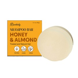 Boostedy Honey & Almond Shampoo Bar - Sulfate-Free, Moisturizing & Nourishing, Zero Waste, Natural, Clean Vegan, Suitable for All Hair Types - 2.1 oz