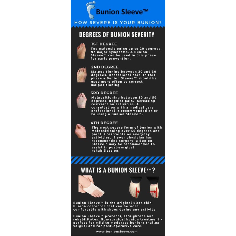 GH Bunion Sleeve | Ultra-Thin Bunion Corrector & Toe Straightener
