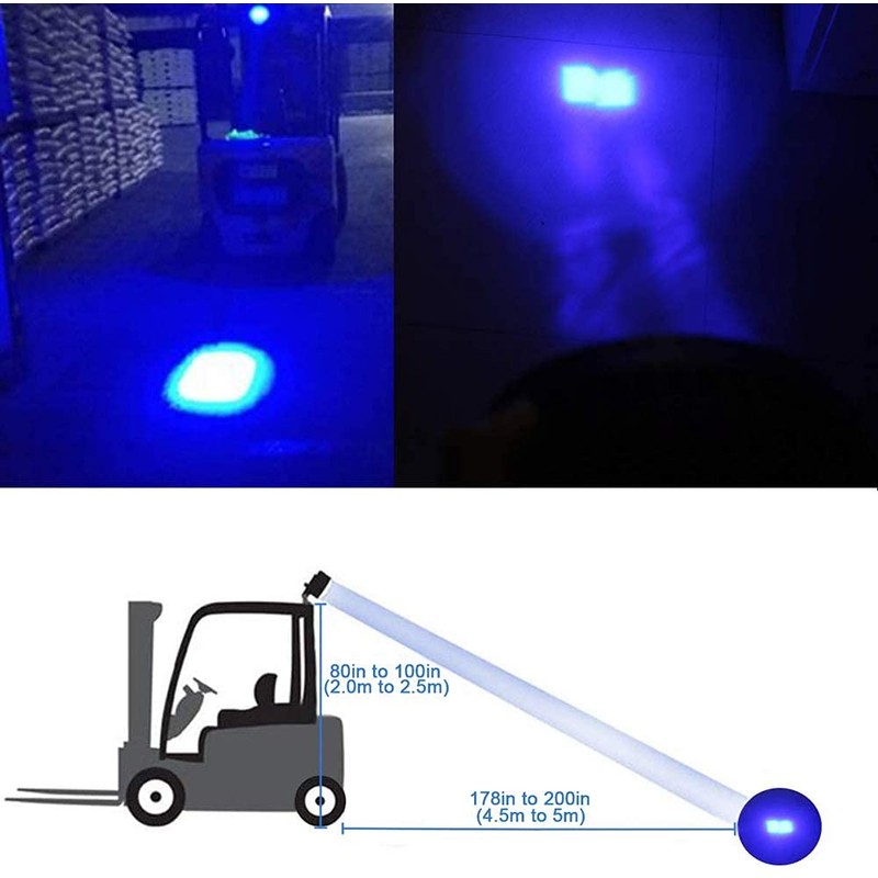 Dinfu 20 W LED Blue Forklift Light, 2 Pieces Warehouse