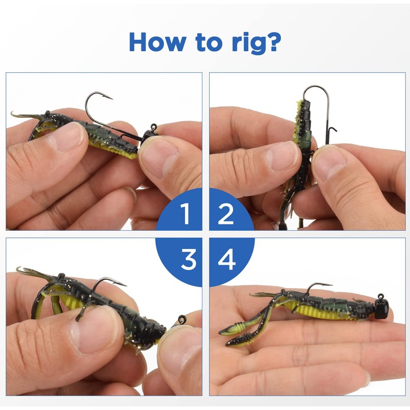 MadBite Ned Rig - Kit de anzuelos para señuelos Suaves