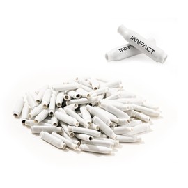 100 pcs Low Voltage B Connectors Crimp Splice Terminals– AWG 22-26 Small Gauge Dry Bean-Style Butt for Telephone, Alarm, Security, Intercom, and Network Applications (No Gel)