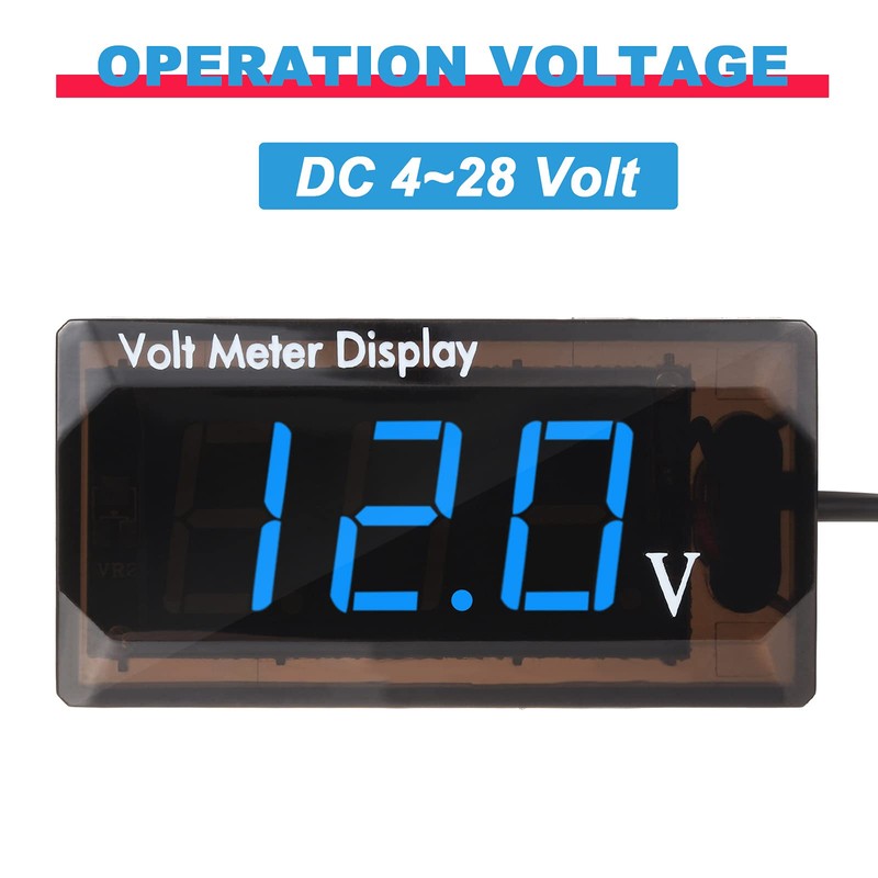 DC 12V Car Digital Voltmeter LED Display Voltage Measurement Car