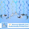 WERNNSAI Shark Party Hanging Swirls – 24 PCS Ocean Shark