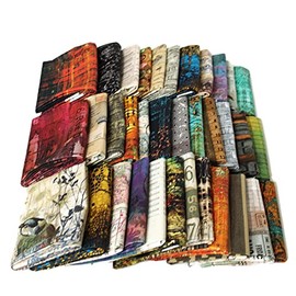 10 Fat Quarters - Tim Holtz Eclectic Elements & Abandoned Assorted Free Spirit Maps Rulers Numbers Charts Classic Quality Quilters Cotton Fabrics Fat Quarter Bundles Pre-cuts M222.17