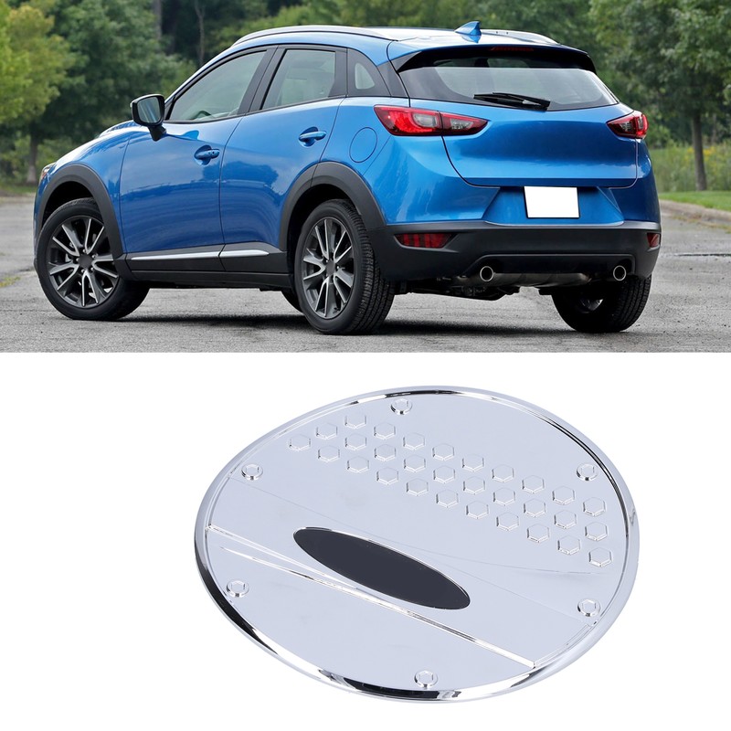 Fuel Tank Cover Trim Gas Cap Lid Chrome Decoration Replacement