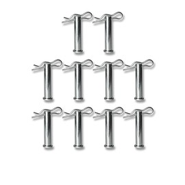 Werhe® 10 Piece Quick Change Bolt for Earth Drills Drill Lock Lock Bolts with Cotter Pin Made of High Quality Spring Steel Bolts Suitable for All Universal Augers