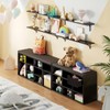 DINZI LVJ Shoe Storage Bench with Cushion, Cubby Shoe Rack