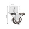 EMSea 4PCS Swivel Castors with U-Shaped Bracket Caster with Brake