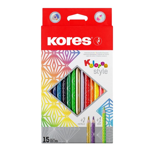 Lapices De Colores Kores Style X15pzas