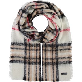 FRAAS Cashmink Scarf 63 x 200 cm - Softer than Cashmere - Made in Germany - Stole Checked for Women - Perfect for Autumn and Winter, off white