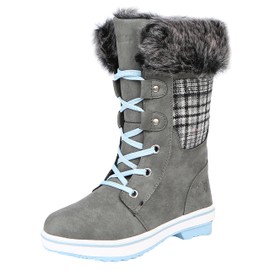 Northside Kid's Bishop SE Snow Boot, Gray, 4 M US Big Kid