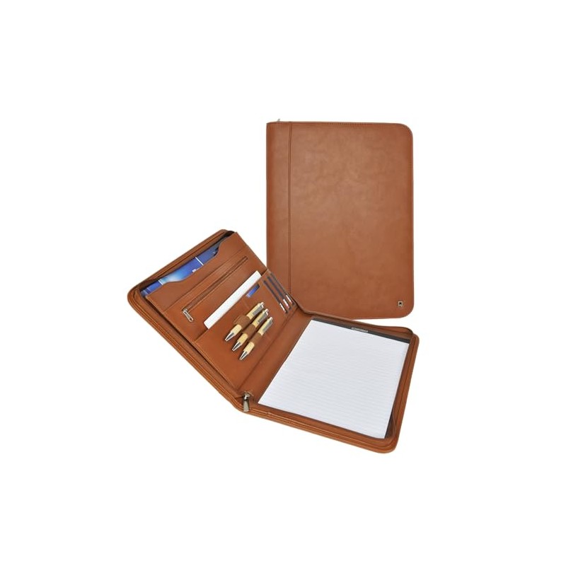 DESQ® A4 Conference Folder with Zip, Tablet Pocket, 8 Compartments,