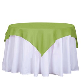 Efavormart 54x54 Lime Green Wholesale Linens Seamless Polyester Square Linen Tablecloth for Wedding Banquet Party Restaurant