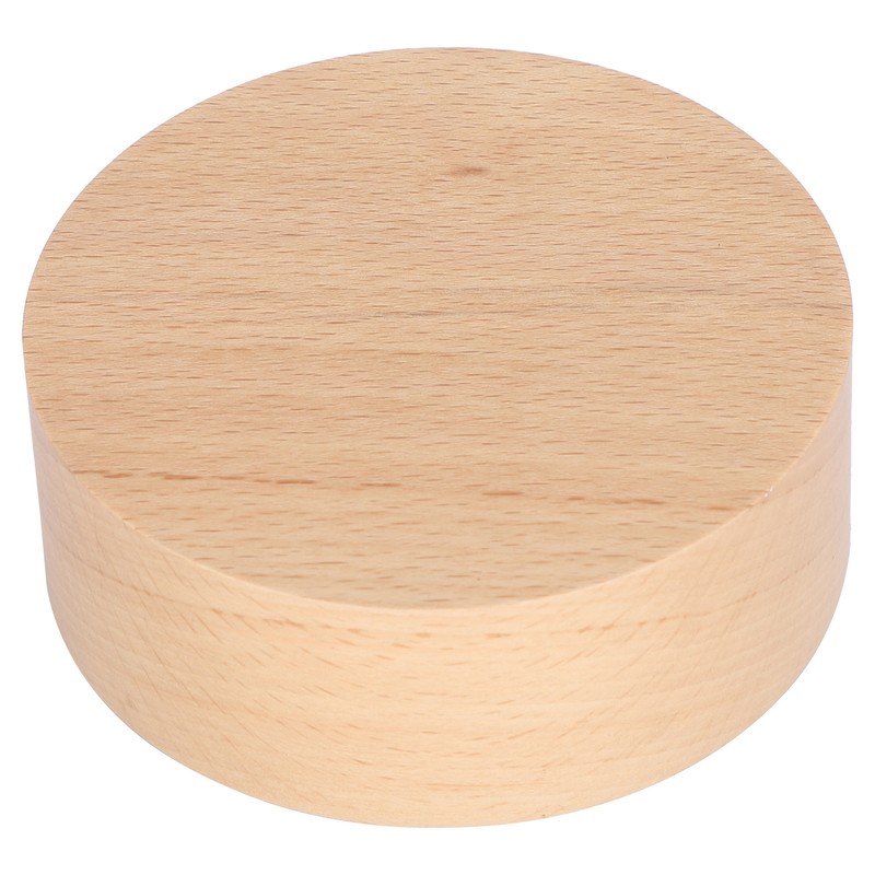 Music Box Round Base Wooden Rotation Stand Musical Case Exquisite