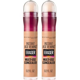 Maybelline Instant Age Rewind Eraser Dark Circles Treatment Multi-Use Concealer, Medium, 0.2 Fl Oz (Pack of 2)