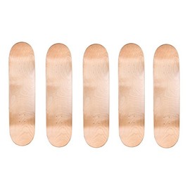 Cal 7 Blank Maple Skateboard Decks (Bundle of 5) (8.25 Inch, Natural)