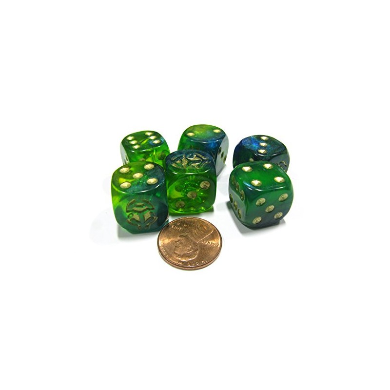 Set of 6 Beetle 16mm D6 Koplow Animal Dice -