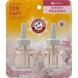 Arm & Hammer Plug in Scented Oil 2 Refills, Sweet Peonies, 1.42 Oz
