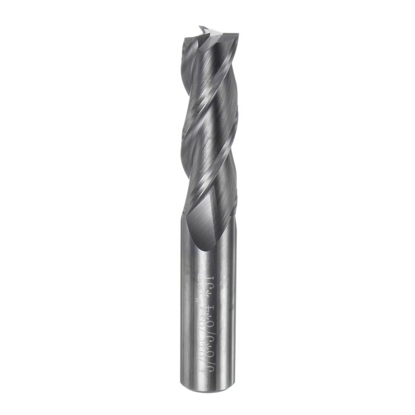 uxcell Carbide Square End Mill, 5/8" Diameter Uncoated 3 Flutes