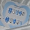 Blue Dot Angel [Handmade Nail Tip] Emily Nail - Short