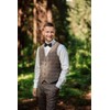 Alizeal Mens Solid Mini Squares Formal Banded Bow Ties (Black)