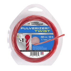 Weed Warrior Pulverizer Twist Universal Trimmer Line, 0.065" Diameter x 40', Red Core/Silver Tips