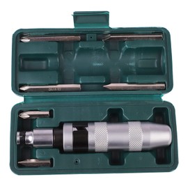 7Pcs Drive Impact Screwdriver Kit, 6 Bits Multifunctional Manual Drive Impact Driver Set for Remove Rusted, Damaged Screws