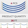 4PCS Blue Velvet Rope 6.5FT – 6.5FT Velvet Ropes Blue