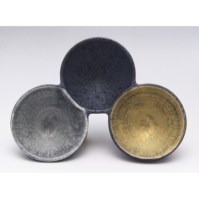 Arita Ware Toetsu Kiln with Small 3 Pairs Mica Gold