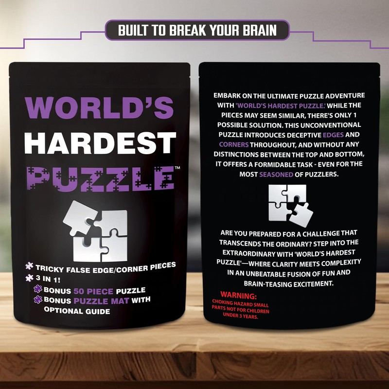 World's Hardest Puzzle ® - Clear Impossible Puzzle for Adults