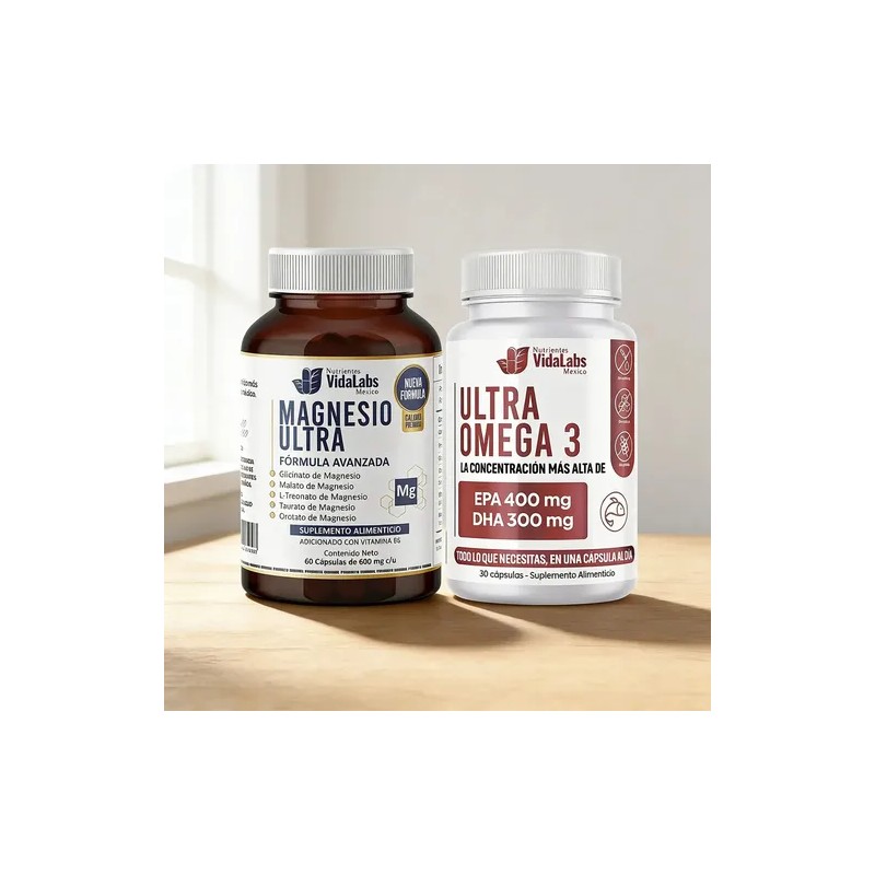Magnesio Ultra Y Ultra Omega 3 Nutrientes Vidalabs Mexico
