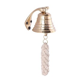 2" Polished Brass Wall-Mounted Ship Bell Premium Quality Marine Bell for Home, Bar, School, Outdoor, Last Orders & Church