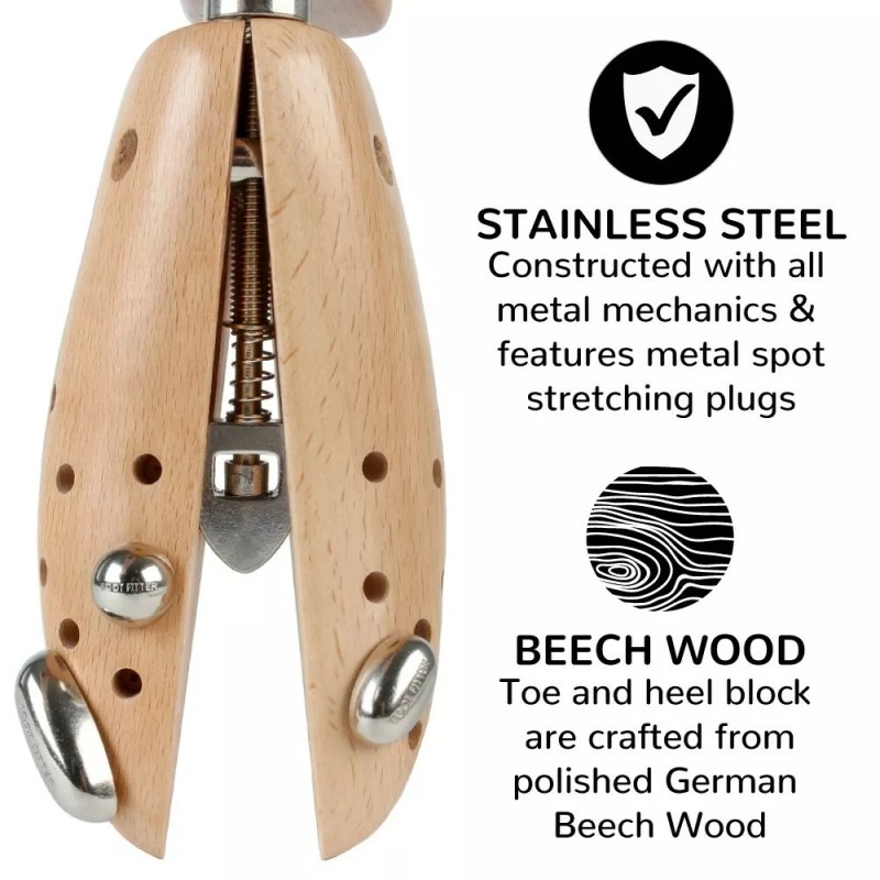 FootFitter 2-Way Shoe Widener, Expander, & Shoe Stretcher Men's Large