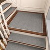 PADOOR Non Slip Stair-Treads Matching-Mat for Wooden Steps, Square Rubber