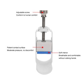 Watris Veiyi Finger Joint Straightener, Finger Joint Extension Splint, Finger Fixed Rehabilitation, White Average Size Hand Injury Joint Support Pressing Device for Finger Pain Easy Pressing Splint