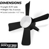 Bell+Howell Socket Breeze Socket Fan Light with Remote, Portable Small