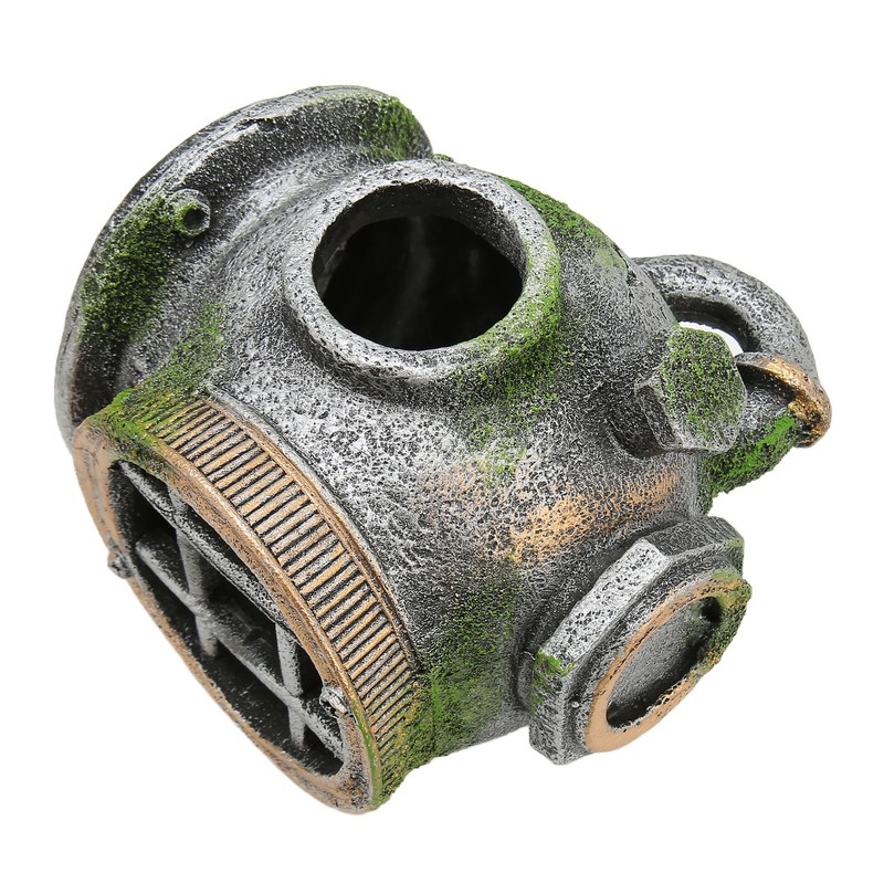 Aquarium Helmet Ornament Simulation Toxic Free Hideout House Resin Fish