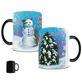 Morphing Mugs Christmas - Happy Holidays - Winter Scene - One 11 oz Color Changing Heat Sensitive Ceramic Mug – Image Revealed When HOT Liquid Is Added!