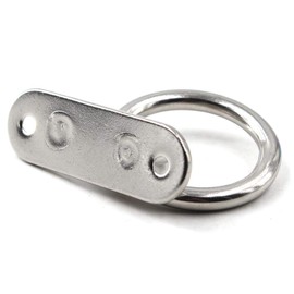 M6 Ceiling Hook Pad Eye Plate 304 Stainless Steel Wall Mount Hook Heavy Duty for Hanging (Pack of 4,Screws Included)