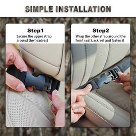 Truck Gun Rack（Set of 2）, Seat Back Gun Rack with Adjustable Straps, 600D Oxford Cloth, Universal Rifle Holder, PVC Coated, Secure Storage Pockets for Hunting Gear, Easy to Install Vehicle Gun Rack