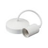 Knightsbridge 6 Inch E27 Contemporary Pendant Set in Matt White