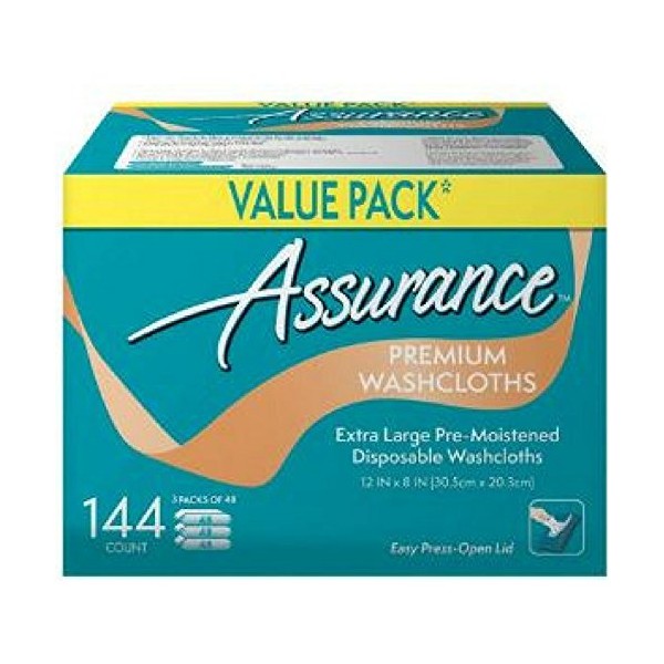 Assurance Premium Washcloths (144 ct, Pack of 1)