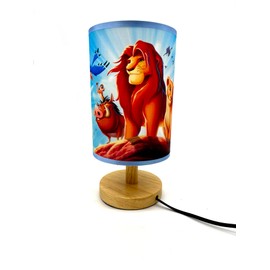 CDecor Wood Base Cartoon Table Lights Table Lamp with Light Bulb Bedside Night Light Great Decor or Gift Ideas, SN-001