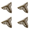 4Pcs Brass Corner Protectors Right Angle Brackets Brass Antique Edge