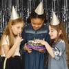 Ohiyoo Pack of 10 Black Tinsel Curtains 1 x 2.5