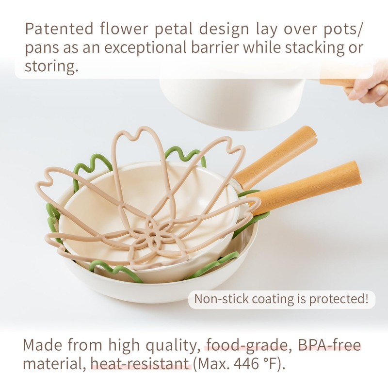 iPROTECT - Stack Expert | Multi-Purpose BPA-Free Silicone Pots/Pans Protector.