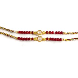 DBY Set of Two Rakhi Designer Rakhi Set for Raksha Bandhan Indian Bracelet Beads Rakhi Thread Bhaiya Bhabhi Sister Rakhi Band for Brother Bhaiya Bhabhi for Rakshabandhan Rakhee Bracelet