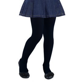 CHUNG Girls Footed Tights Light Weight Stretchy 60D Multi Candy Color Stage Play Costumes, Black, 8-11Years